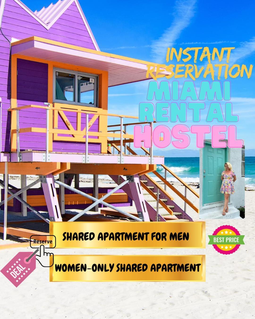 103 Miami Shared Rooms For Men Central Comfortable, Affordable Eksteriør bilde